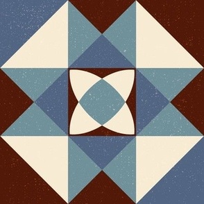 Normal scale • Mid century tiles - 60's (blue)