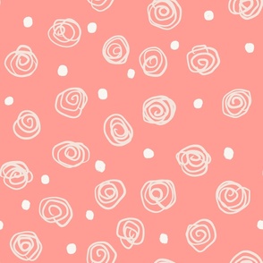 Swirly Roses Pink
