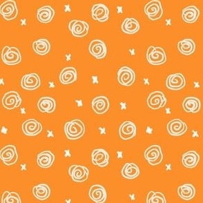 Swirly Roses Orange