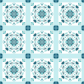 Teal Tile Pattern