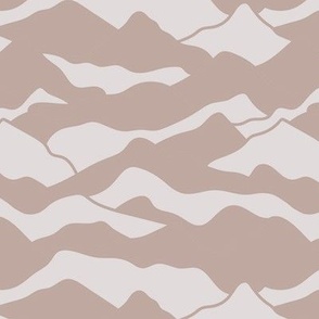 Retro vibes - Abstract mountains seventies abstract organic hills mountain landscape and curves country side beige gray