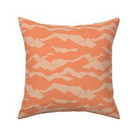 Retro vibes - Abstract mountains seventies abstract organic hills mountain landscape and curves country side orange cream beige seventies