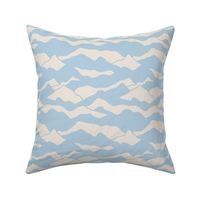 Retro vibes - Abstract mountains seventies abstract organic hills mountain landscape and curves country side baby blue beige sand pastel