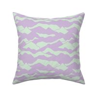 Retro vibes - Abstract mountains seventies abstract waves organic hills mountain landscape and curves country side mint green lilac purple