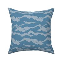 Retro vibes - Abstract mountains seventies abstract waves organic hills mountain landscape and curves country side cool blue gray winter