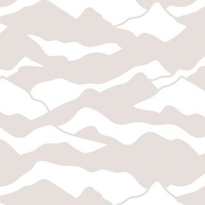 Retro vibes - Abstract mountains seventies abstract waves organic hills mountain landscape and curves country side soft sand beige white