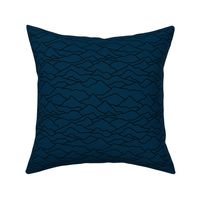 Abstract mountains seventies abstract waves organic hills mountain landscape and curves country side navy blue night black
