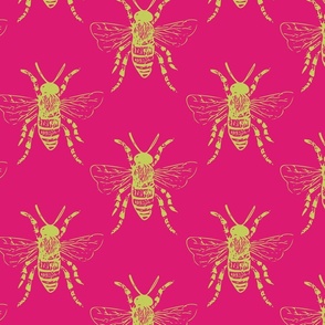 Magenta and Lime Honeybee