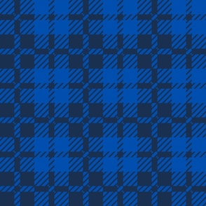 2´´ stripe of the check in Electric and navy blue Medium scale