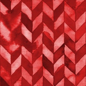 Watercolor chevron arrow Red Medium scale