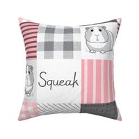 6" squeak guinea pig pink wholecloth