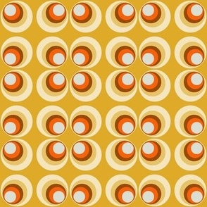 Mid Century Modern Retro Circles Orange