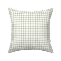 The Simple minimalist series - delicate tartan plaid design scandinavian checker print summer olive green on white SMALL