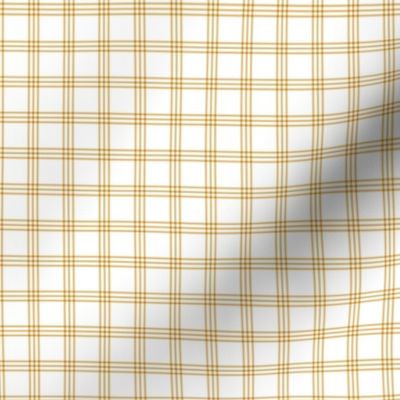 The Simple minimalist series - delicate tartan plaid design scandinavian checker print summer caramel beige on white SMALL