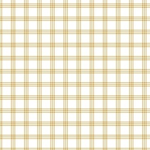 The Simple minimalist series - delicate tartan plaid design scandinavian checker print summer caramel beige on white SMALL
