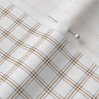 The Simple minimalist series - delicate tartan plaid design scandinavian checker print neutral gray beige rust on white  SMALL