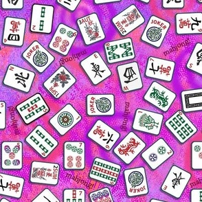 Pink Mahjong Tiles