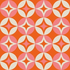 Mid Century Modern Retro Stars And Circles