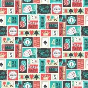 Patchwork Poker Phrases: Retro Color (Small Scale)