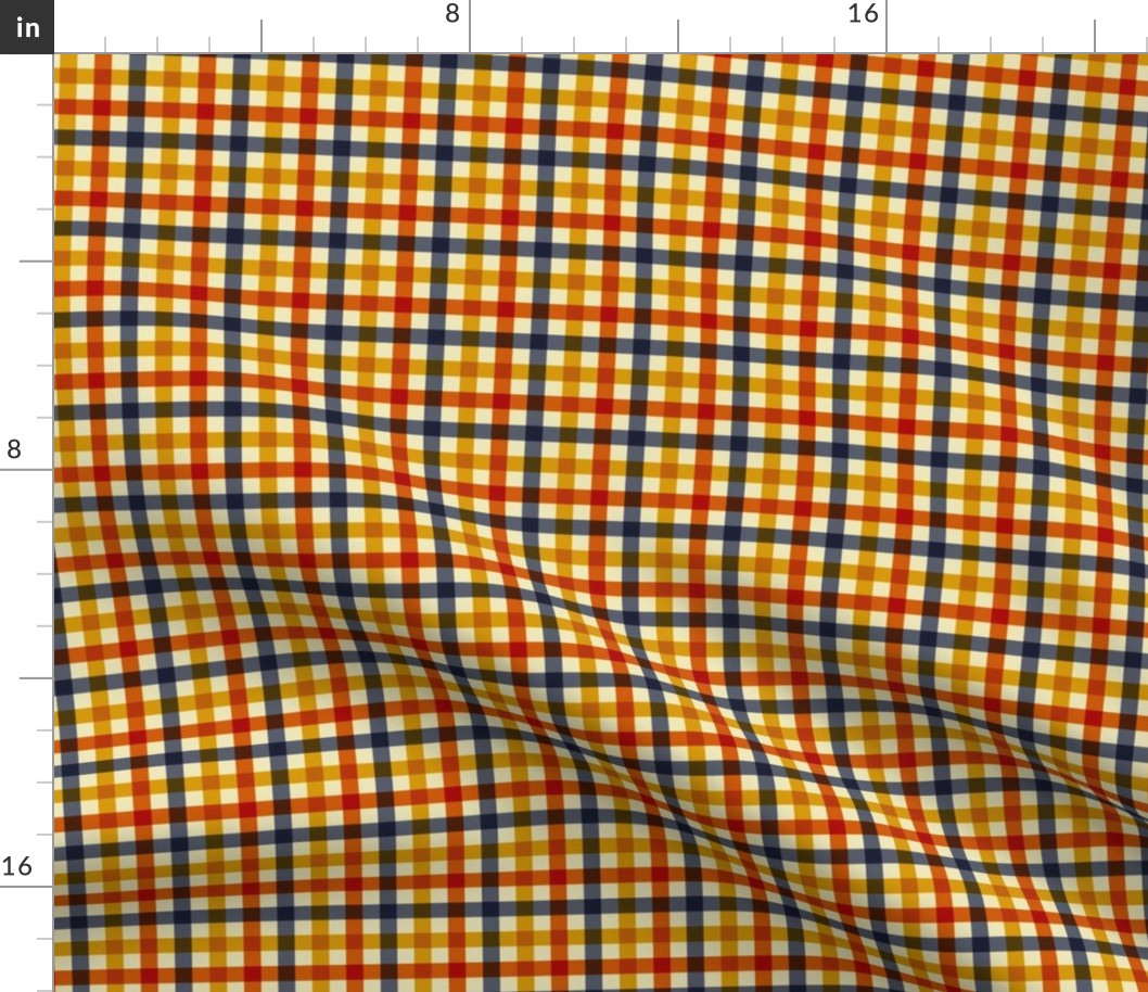 Three Colors Gingham, Sunshine, Medium 