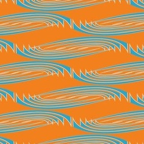 Swirls /blue /orange /windy /modern /abstract / contemporary