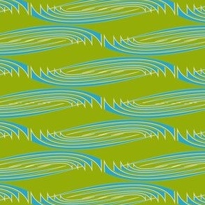 Swirls / blue / green  / windy / modern / abstract / contemporary