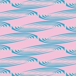 Swirls /blue / pink  /windy /modern / abstract / contemporary