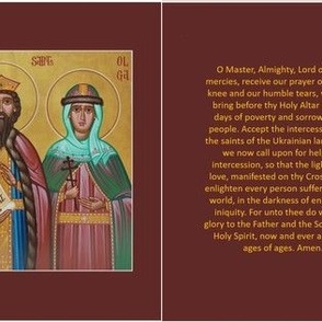 Large St.s Vladimir & Olga Icon