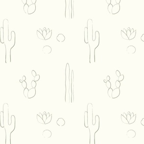 Hand-drawn Desertscape-Off whiteBG