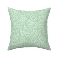 Groovy swirls - Vintage abstract organic shapes and retro flower power zebra style cool boho design mint green summer