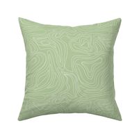 Minimalist mountains - landscape nature altitude map for hiking adventures mountain heights abstract strokes and swirls white on mint apple green 