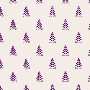 Indian foliage block -purple 
