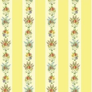 BOUQUET STRIPE SMALL - SPRING GARDEN COLLECTION (LEMON)