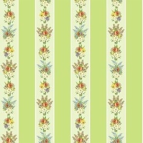 BOUQUET STRIPE SMALL - SPRING GARDEN COLLECTION (PEA)