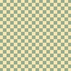 Sage and Cream Checkerboard