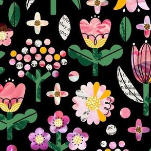 Floral collage pattern