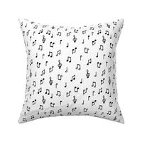 Music Notes - Black and White - SMALL