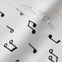 Music Notes - Black and White - SMALL