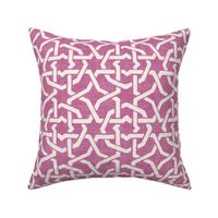 medium lattice garden octagon on peony linen