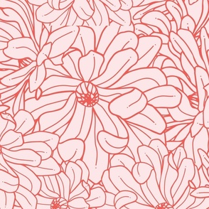 Magnolia In Bloom - Coral - XL Jumbo Scale