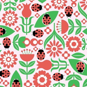 Ladybugs and blooms in Petal Coordinates