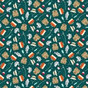 Fish Bobbers Fabric, Wallpaper and Home Decor