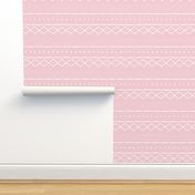 Mudcloth II (Petite) in white on pink