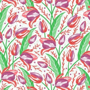 Tulip Mania- Petal Solids Coordinates- In Bloom- Large Scale