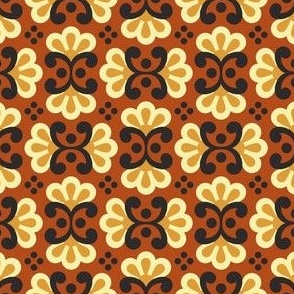 0874 - abstract retro ornaments, brown