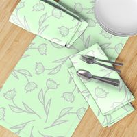  contour tulips mint silver  trending wallpaper living & decor current table runner tablecloth napkin placemat dining pillow duvet cover throw blanket curtain drape upholstery cushion duvet cover clothing shirt wallpaper fabric living home decor 