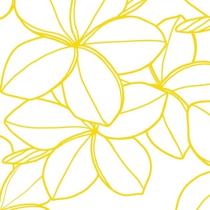 original Plumeria-yellow outline