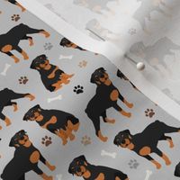 Rottweiler Paws and Bones Gray Small Scale