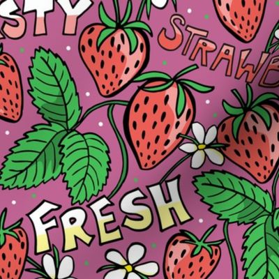 Graphic Strawberries - large scale