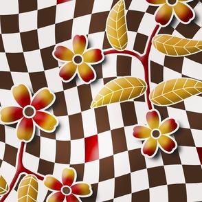 Classic checkers warped